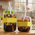 Small Ice Cube Water Bottle with Straw