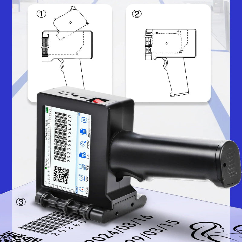 Portable Inkjet Printer for Barcode Code and Logo Printing