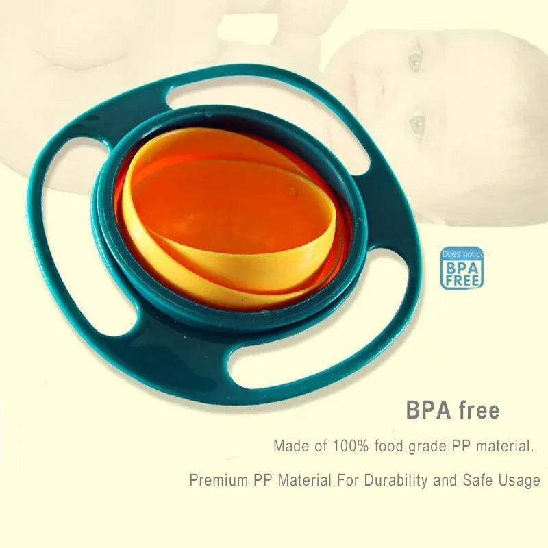 Universal Gyro Bowl 360 Rotate Spill Proof Baby Feeding Toy
