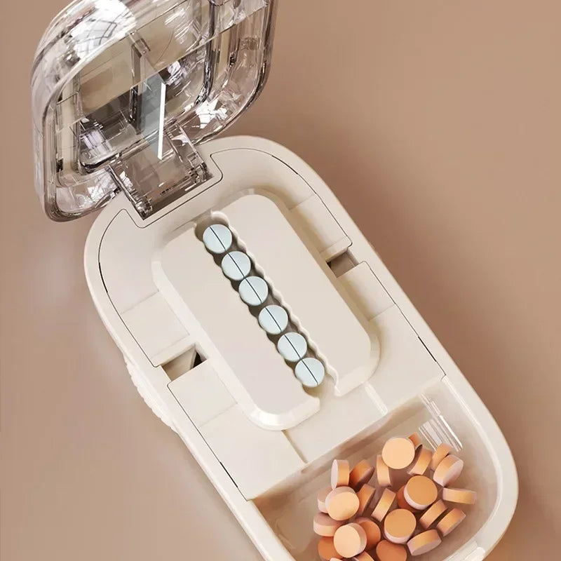 Multi-Functional Portable Pill Cutter and Storage Box