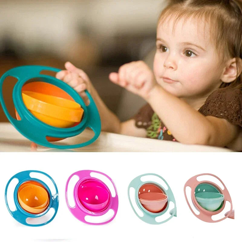 Universal Gyro Bowl 360 Rotate Spill Proof Baby Feeding Toy