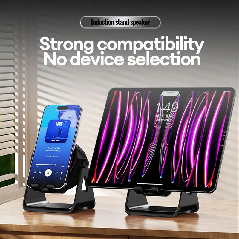 Bluetooth V5.3 Induction Stand Speaker