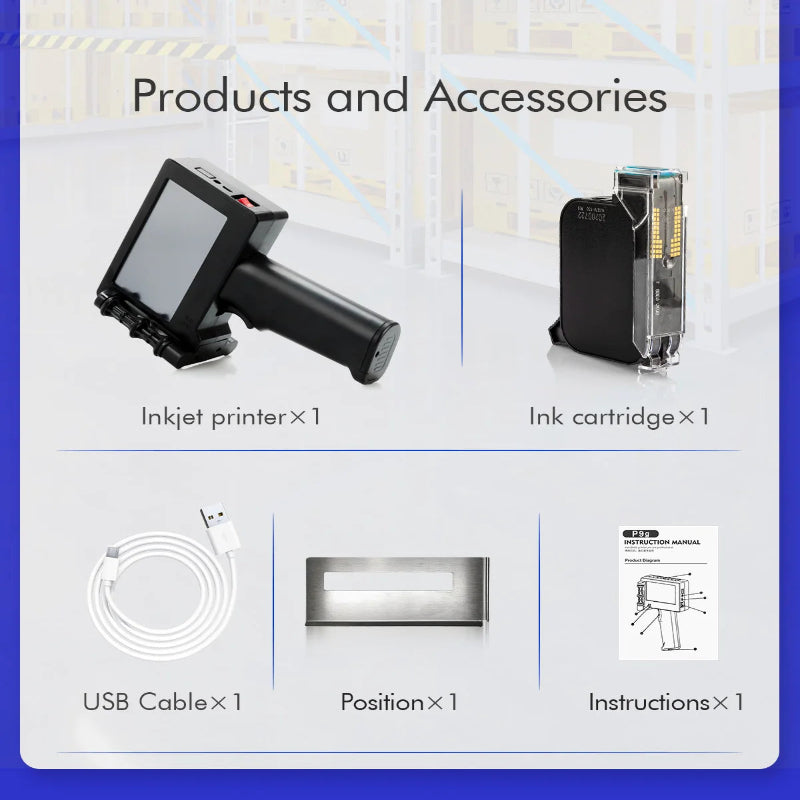 Portable Inkjet Printer for Barcode Code and Logo Printing