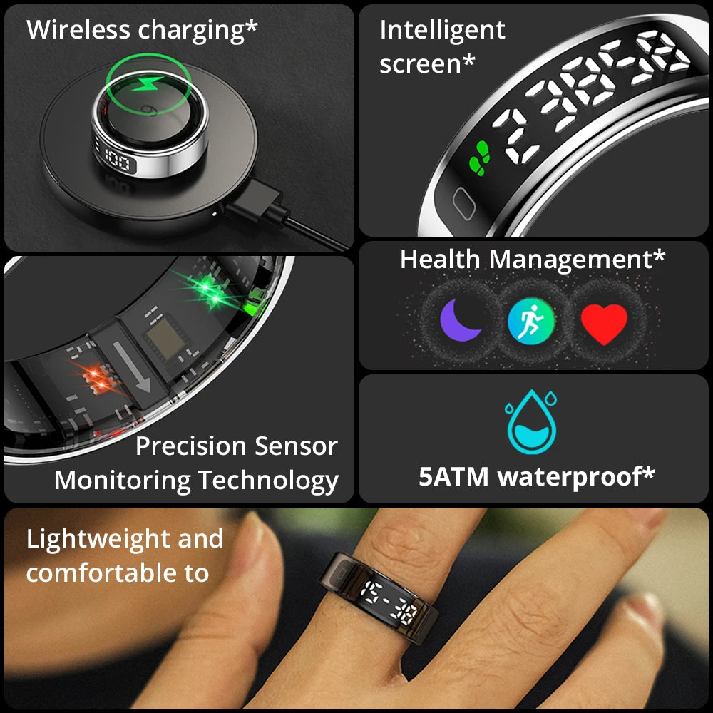 Wireless Health Tracker Smart Ring