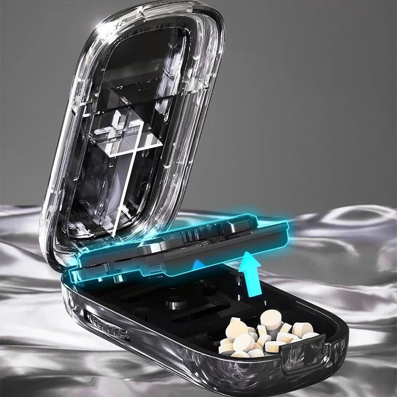 Multi-Functional Portable Pill Cutter and Storage Box